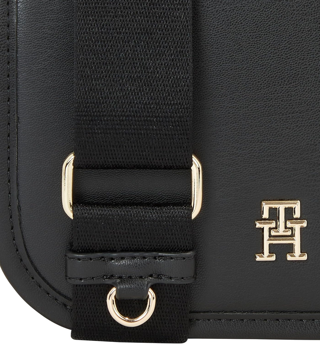 Tommy Hilfiger Damen Crossbody Bag Tasche City Crossover Kunstleder Schwarz, Schwarz