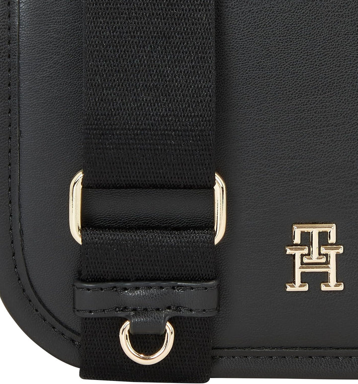 Tommy Hilfiger Damen Crossbody Bag Tasche City Crossover Kunstleder Schwarz, Schwarz