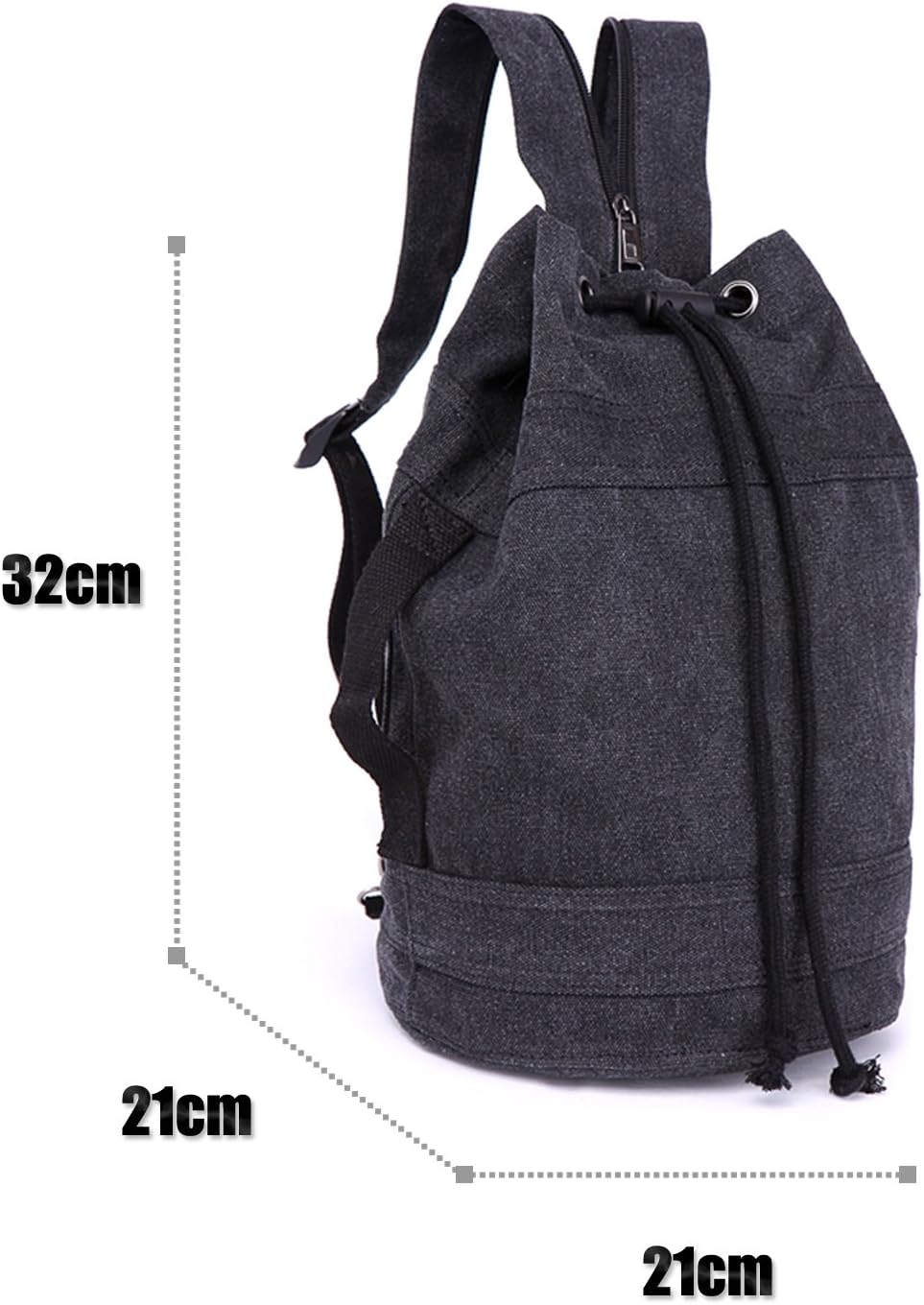 LOSMILE Rucksäcke Damen Herren Daypacks Seesack Leinwand Rucksack Canvas Reisetaschen Umhängetasche