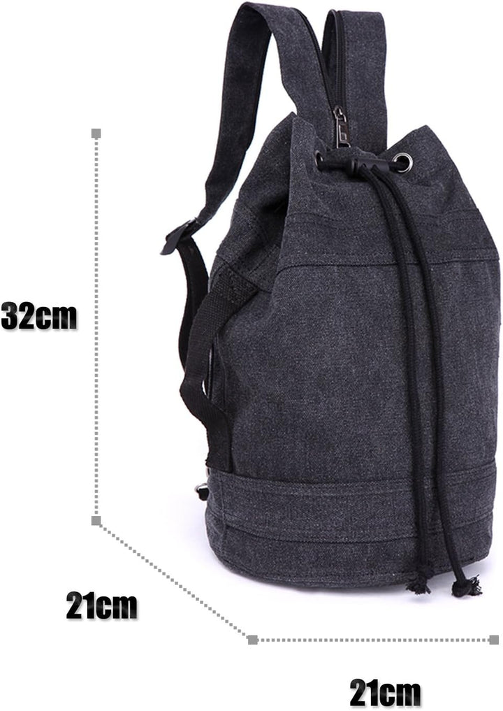 LOSMILE Rucksäcke Damen Herren Daypacks Seesack Leinwand Rucksack Canvas Reisetaschen Umhängetasche