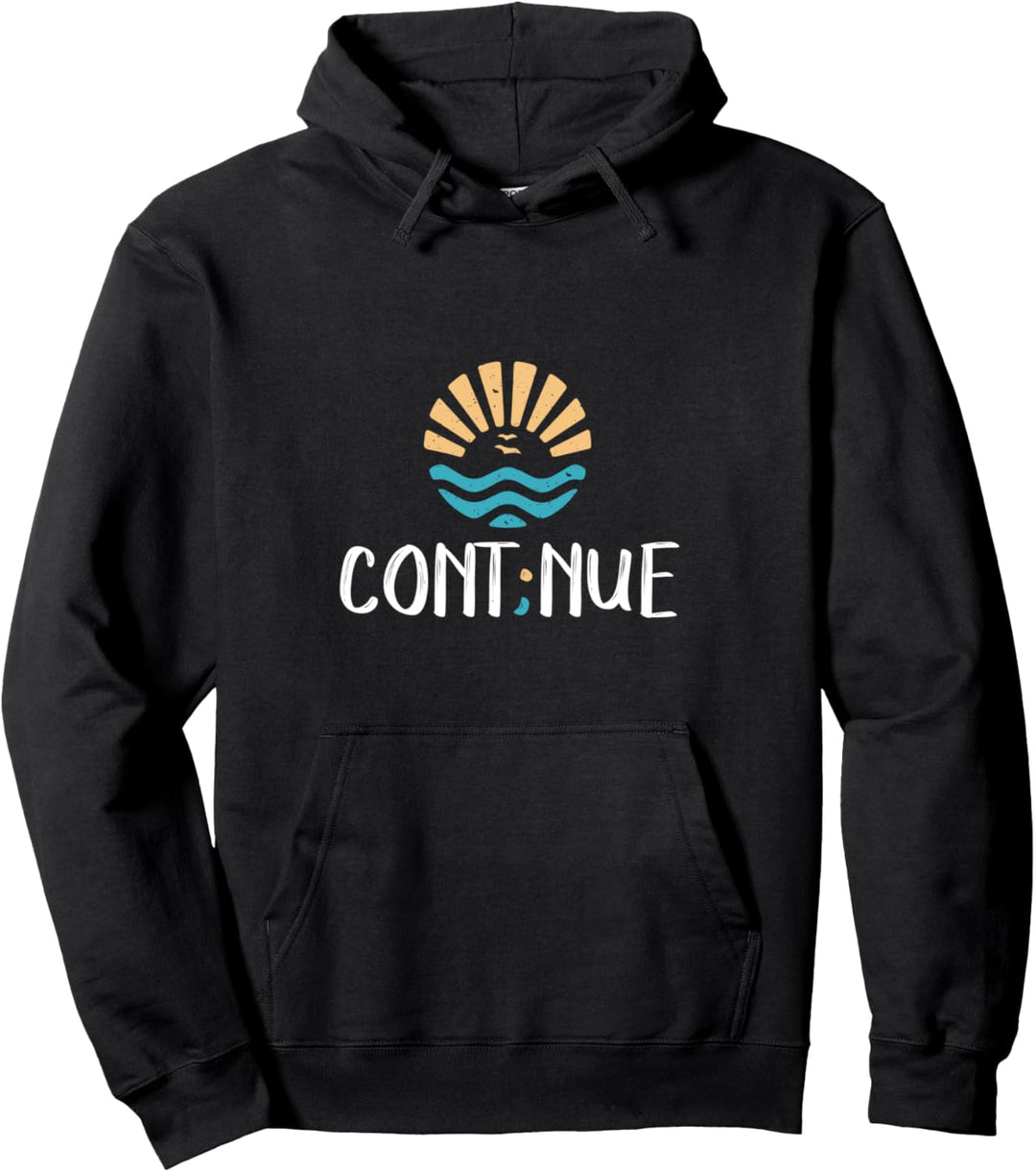 Cont;nue - Semikolon Bewusstsein für psychische Gesundheit Pullover Hoodie