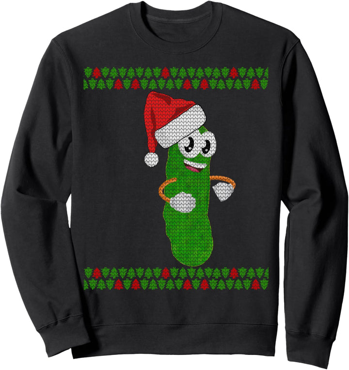 Christmas Santa Pickle ~ Cute Ugly Christmas Sweater T-Shirt Sweatshirt