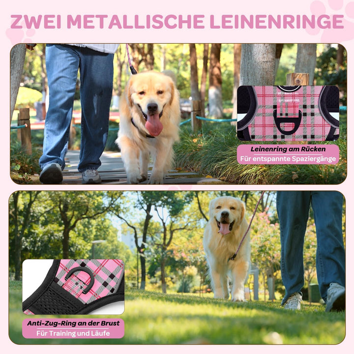 FURRYFECTION Anti Zug Hundegeschirr, Brustgeschirr kleine Hunde Sicherheitsgeschirr Welpen, Antizugg