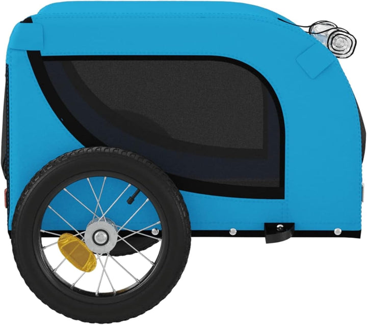 Gecheer Fahrradanhänger Hunde Schwarz Oxford-Gewebe und Eisen Lastenanhänger Fahrrad Transportanhäng