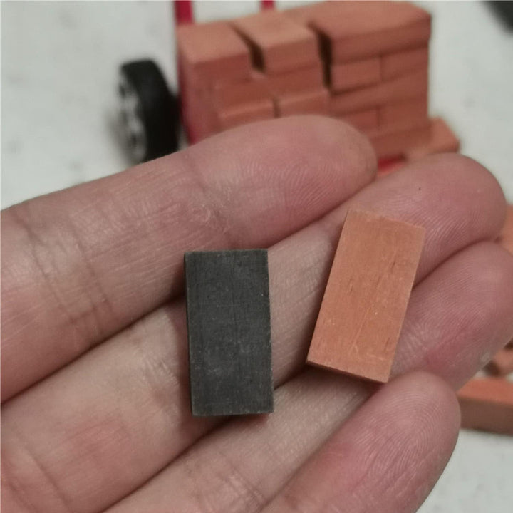 Cayway 420 Stück Mini Simulation Ziegel, 1:35 Mini Scale Ziegel Miniatur Ziegelsteine Backsteine Zie