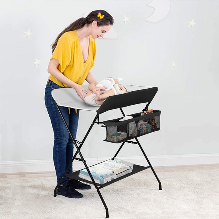 Wickeltisch und Badewanne 2-in-1 für Babys - Von Geburt bis 12 Monate (bis zu 25 kg) - Faltbar und T