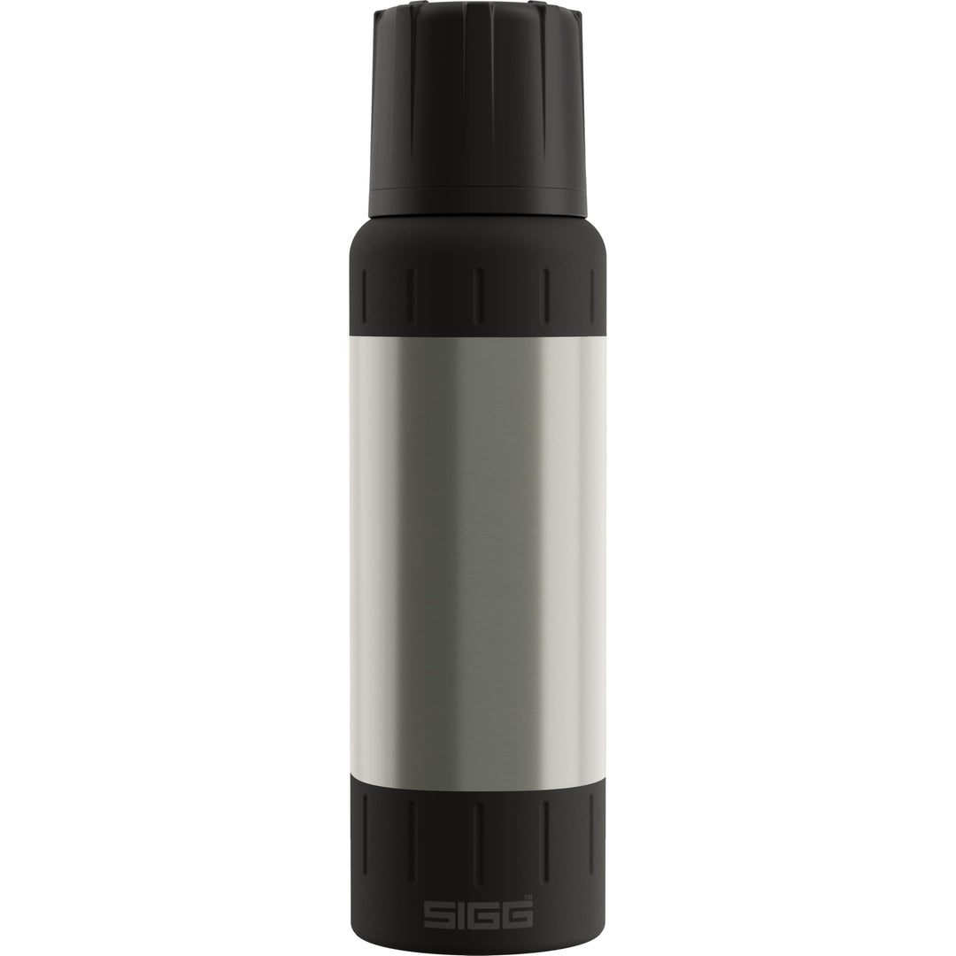 SIGG – Isolierte Trinkflasche – Thermosflasche Alpine Star Brushed, mit Becher – 27 St. Heiss, 100 S