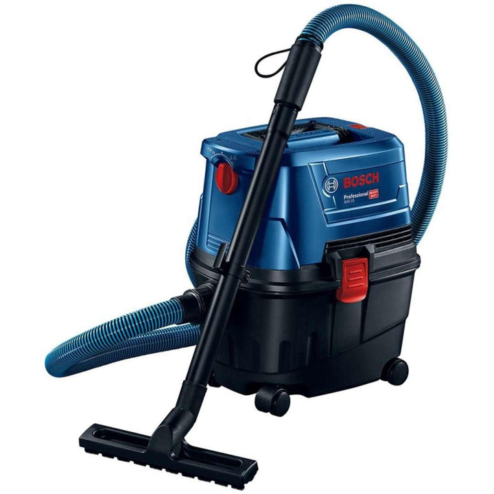 Bosch Professional Nass-/Trockensauger GAS 15 (1.100 Watt, inkl. 1x 3m Schlauch, Rohre (2 Stück), Bo