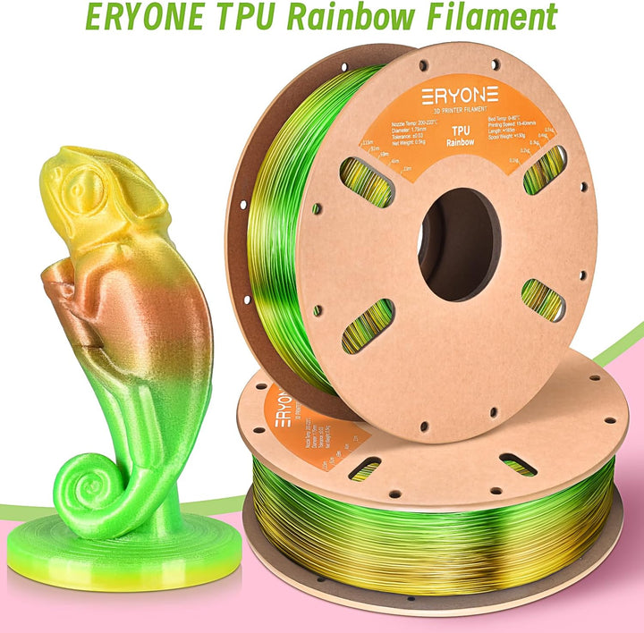 ERYONE TPU Filament 1.75mm, 3D Drucker Filament,Flexible TPU Weiches Filament, TPU 95A, Massgenauigk