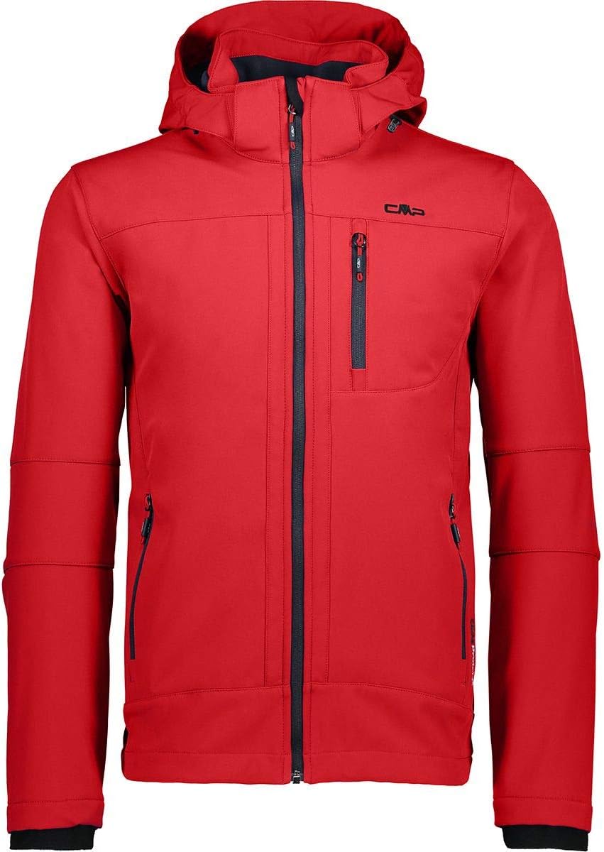 CMP Herren Zip Kapuzenjacke 46 Ferrari-Nero, 46 Ferrari-Nero