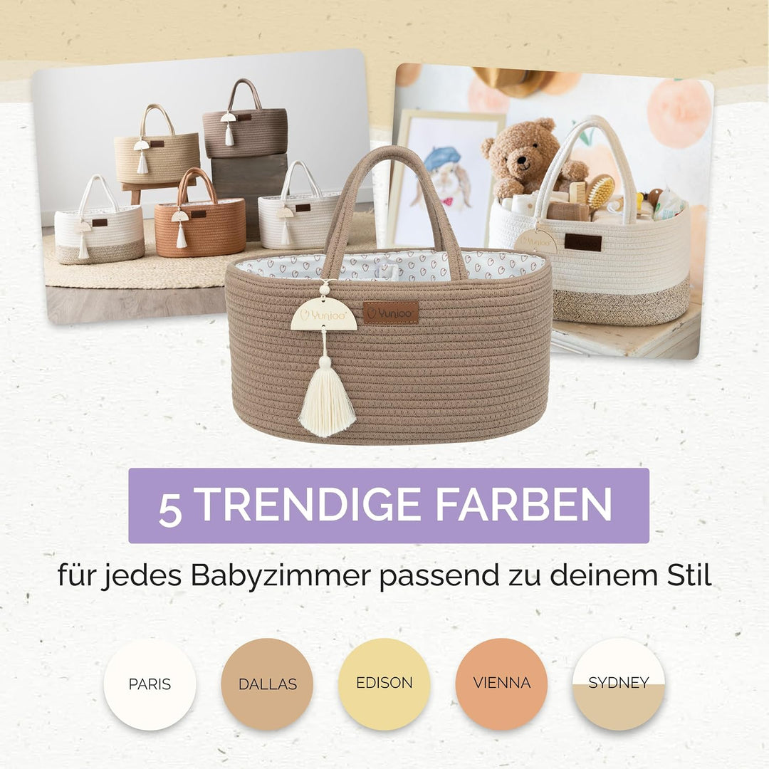 Yunioo Baby Wickel Organizer für Wickelutensilien und Wickeltisch zubehör, Wickeltisch Organizer, Wi