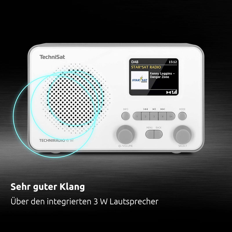 TechniSat TECHNIRADIO 6 IR – portables Internetradio (DAB+, UKW, WLAN, Bluetooth, Farbdisplay, Wecke