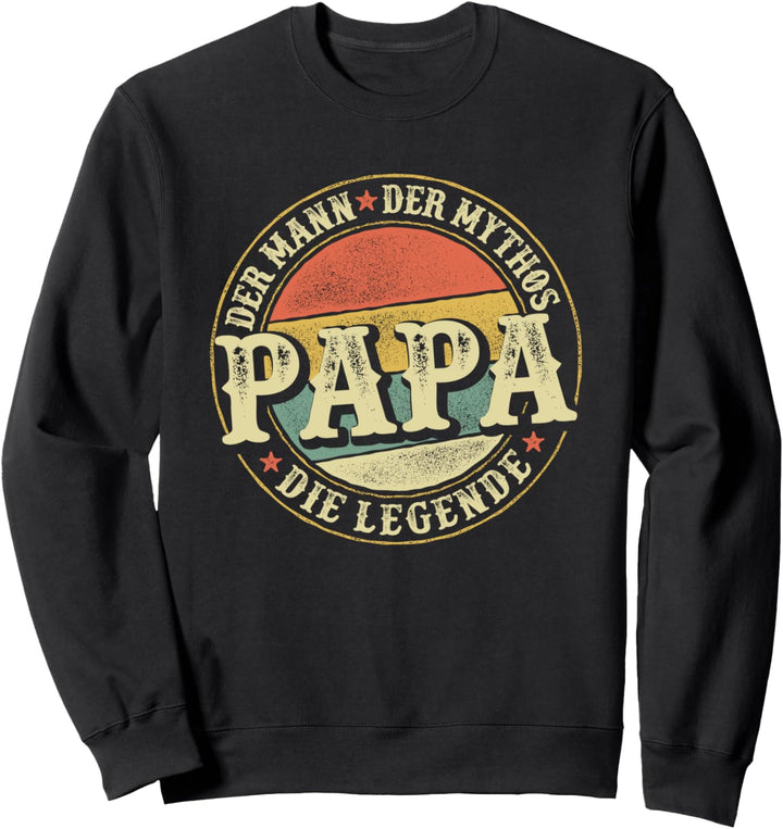 Herren Vintage Papa Der Mann Der Mythos Die Legende Vatertag Sweatshirt