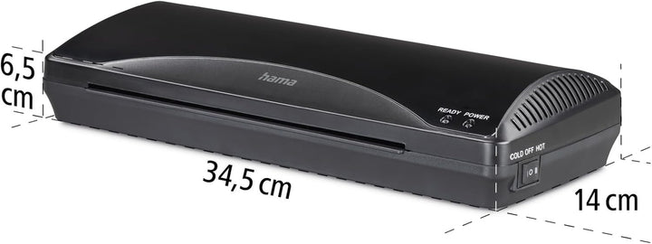 Hama Laminiergerät A4 plus Laminierfolien A4, mini Laminiergerät als Laminiergerät Set inkl. Folie f
