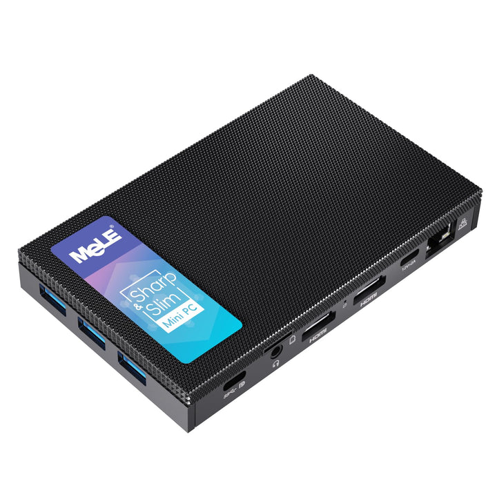 Mele Quieter 3C Lüfterloser Mini-PC N5105, Kleiner Computer, LPDDR4, Win11, HDMI 4K, Wi-Fi 6, Gigabi