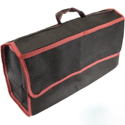 grosse Kofferraum Tasche Werkzeugtasche ROT SCHWARZ mit Klett 48 x 15,5 x 25,5cm