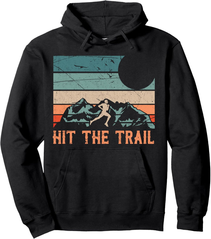Berglauf Shirt, Trailrunning, Hit The Trail, Traillauf Pullover Hoodie