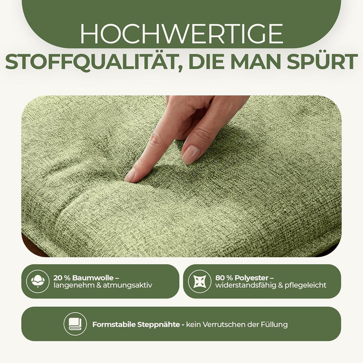 Florence Hochlehner Auflage – Gartenstuhlauflage Hochlehner mit Schaumstoff Polster, Outdoor Kissen