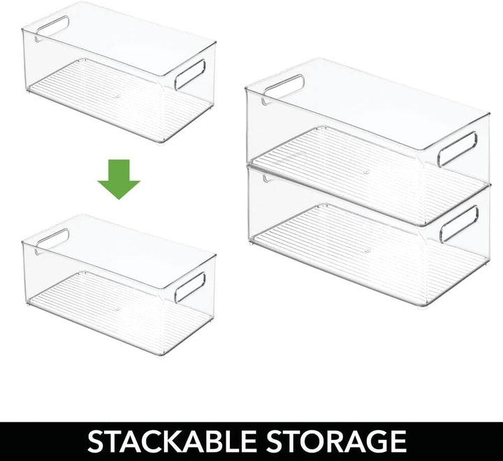 mDesign 2er-Set Aufbewahrungsbox für Bastelbedarf – toller Bastel Organizer mit Griffen – perfekte A