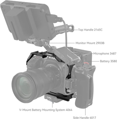 SMALLRIG Z8 Camera Cage für Nikon Z 8, Verdrehsicheres Design, Video-Vlog-Vollkäfig aus Aluminiumleg