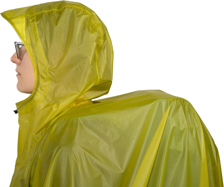 Sea to Summit 15D Poncho - Wasserdichter Regenponcho Einheitsgrösse Grosse Grössen Limettengrün, Ein
