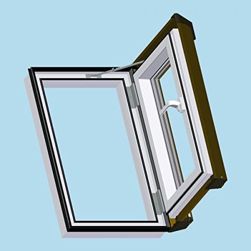 Dachfenster Dachluke Ausstiegsfenster Skylight Kunststoff incl. Eindeckrahmen 55x78cm
