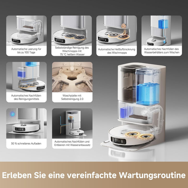 dreame L40 Ultra AE Saugroboter mit Wischfunktion, 19.000 Pa Saugkraft, viele Bürsten und EIN Flexib