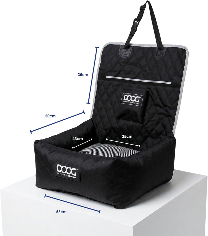 DOOG Hundeautositz für kleine bis mittelgrosse Hunde (zu 13,6 kg) | Bequemer und sicherer Reise-Boos