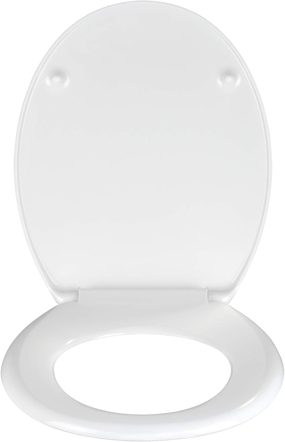 WENKO WC-Sitz Orchid, Toilettensitz mit Hygienebefestigung aus rostfreiem Edelstahl, Toilettenbrille