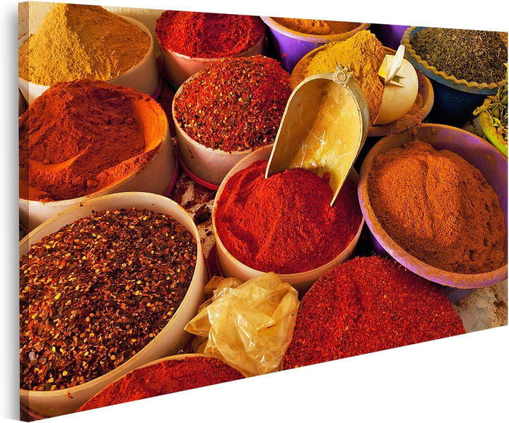 islandburner Bild auf Leinwand Orientalische Gewürzen In Schalen Bilder Wandbilder Poster Leinwand 1
