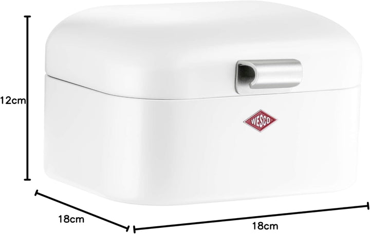 Wesco 235 001 Mini Grandy Brotkasten 17 x 18 x 12cm (L/B/H) weiss, Weiss
