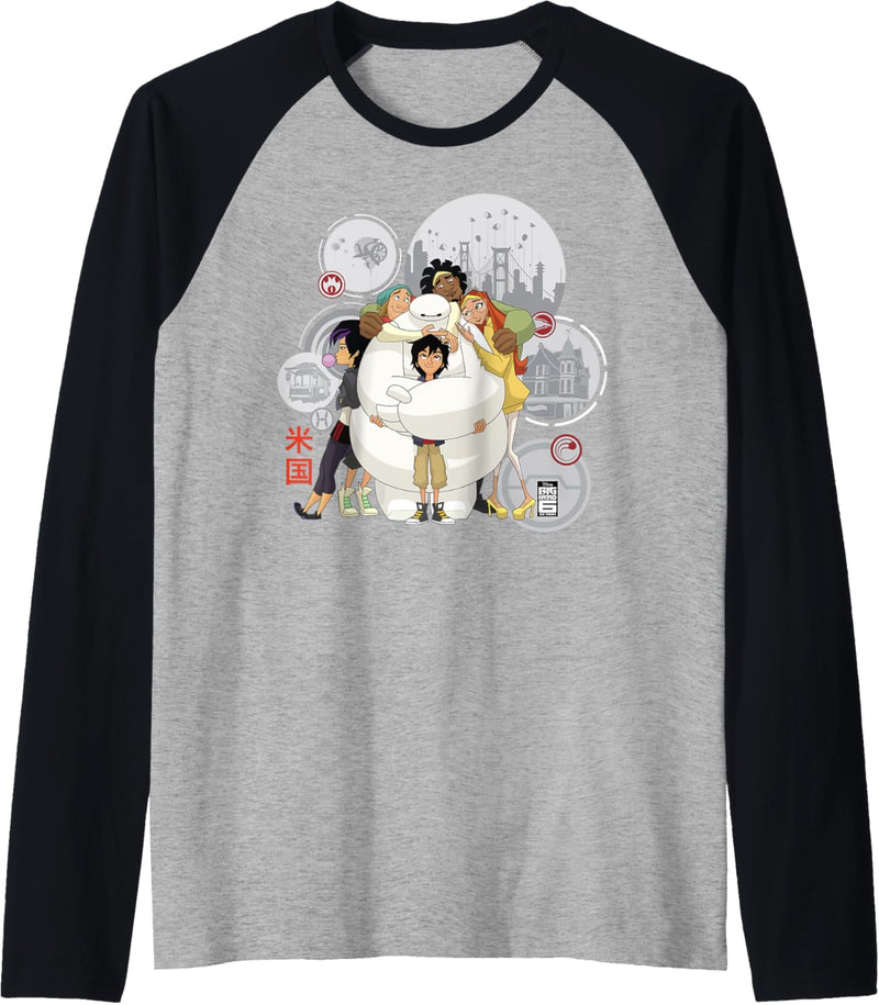 Disney Big Hero 6 TV Series Baymax Hugs Raglan