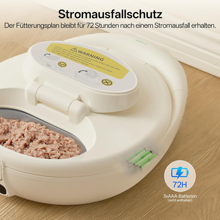 UBPET Futterautomat Katze Nassfutter, Dual-Temp mit Halbleiterkühlung & heizung, App gesteuerter Fut