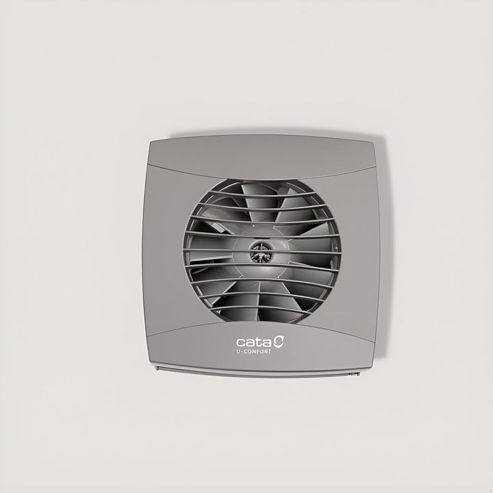Cata UC-10 Standard Turbine Ø 100 WC Bad-Lüfter 110 m³/h 26 dB (A) Decken Wandmontage (grau/Silber)