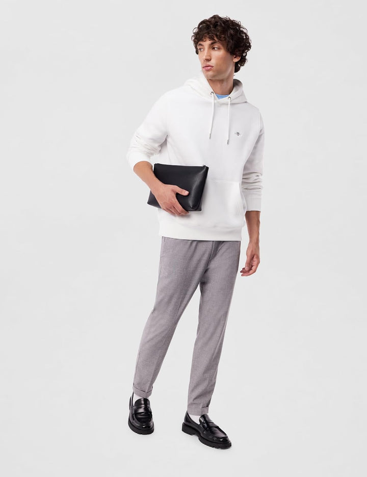 GANT Herren Reg Shield Hoodie Kapuzenpullover XXS Eggshell, XXS Eggshell