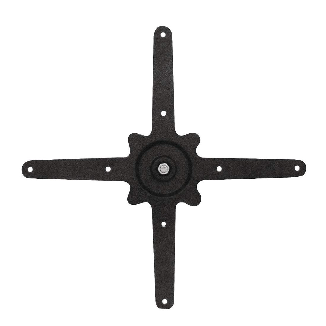 Bolero Tischfuss mit Fusskreuz Gusseisen 72cm hoch, Schwarz, 720(H) x 480(L) x 480(W)mm