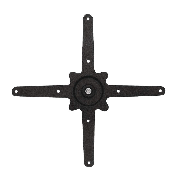 Bolero Tischfuss mit Fusskreuz Gusseisen 72cm hoch, Schwarz, 720(H) x 480(L) x 480(W)mm