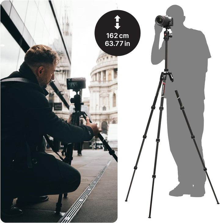 Manfrotto Befree Advanced GT PRO Kamerastativ Kit, Reisestativ Twist (Drehverschluss) mit Kugelkopf,