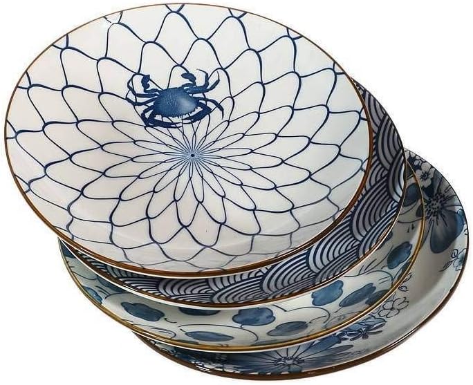 lachineuse 2686 4 Teller, Porzellan, Japanisches Design
