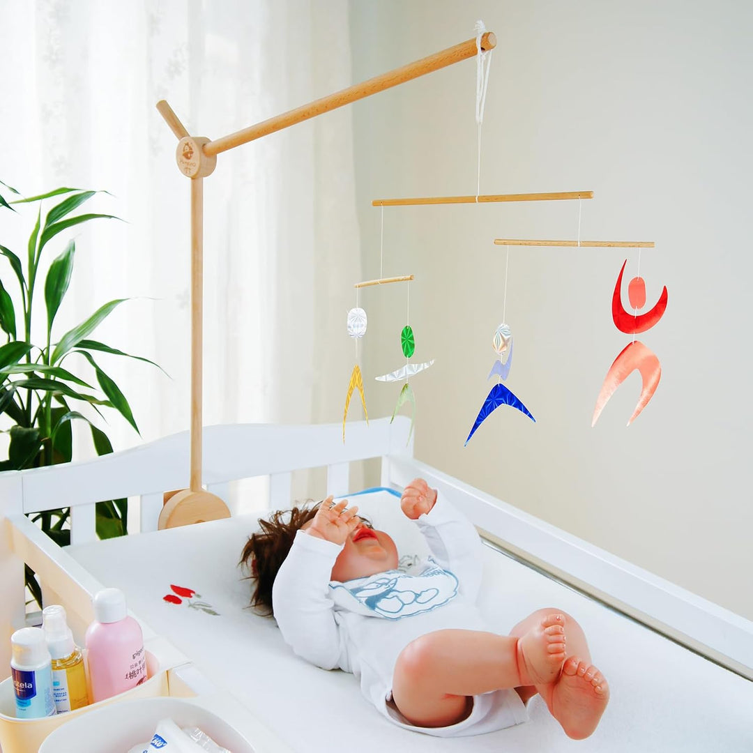 Purgano Bunte Tänzer Mobile, Montessori-Mobile, Babyspielzeug, Wickelspielzeug, Visuelle Verfolgung,