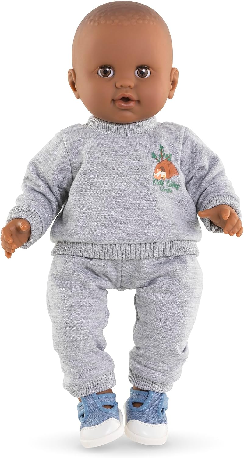 Corolle - Jogginganzug, grau, Kleiner Explorer, Kleidung, Puppe, 36 cm, ab 2 Jahren, 9000141990