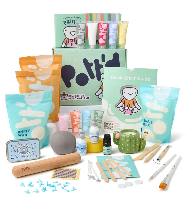 Pott’d Kerzen Giessen Töpferset für Zuhause - DIY Kerzen Selber Machen für Erwachsene. Personalisier