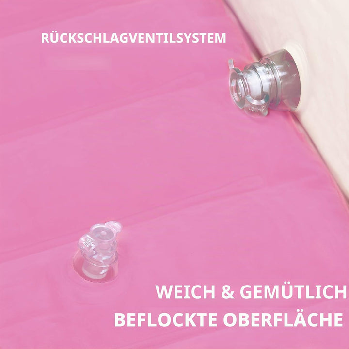 Avenli 85490 Luftmatratze für Kinder, Einzelbett, beflockt, Rosa, 152 cm x 89 cm x 17,5 cm