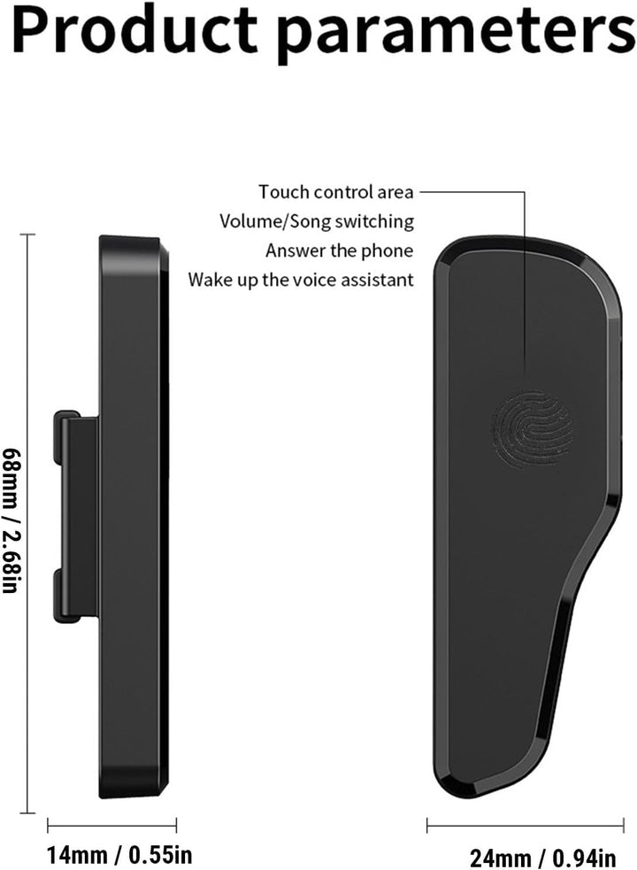 Fockety Externe Brille -Kopfhörer, Open-Ear-Sound-Wireless-Headset mit 5.3-Chip, Vibrations-Soundübe