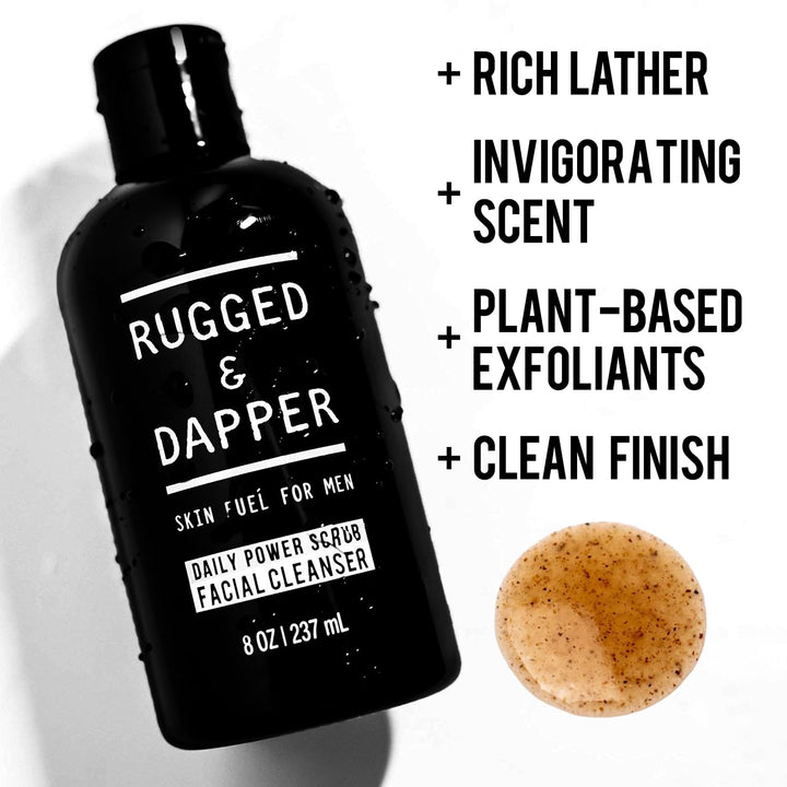 RUGGED &amp; DAPPER Peeling und Gesichtsreiniger für Männer 237 ml