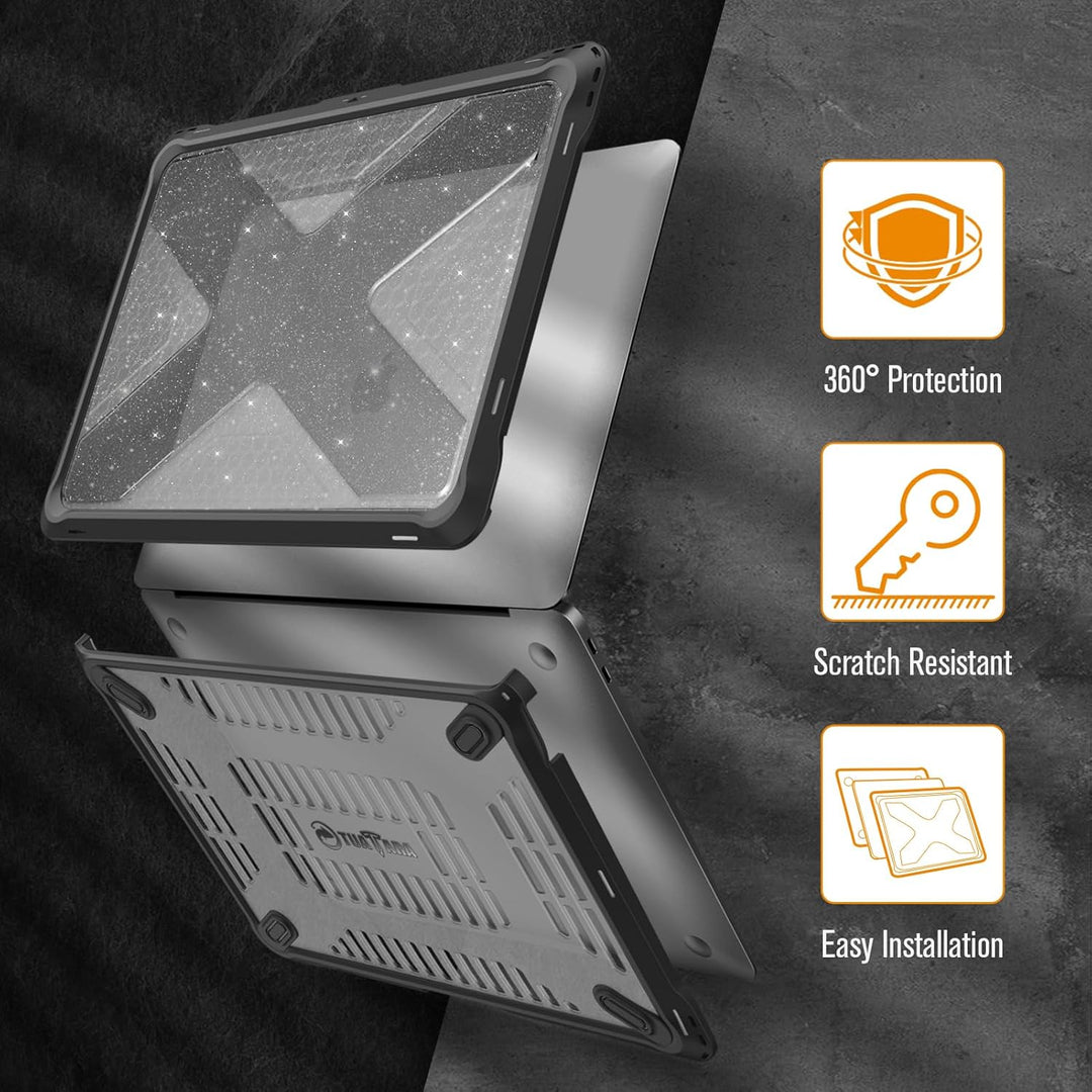 Fintie Hülle kompatibel mit MacBook Air 13 (2018-2020 Version) A2337(M1)/A2179/A1932, Ganzkörper-Rug