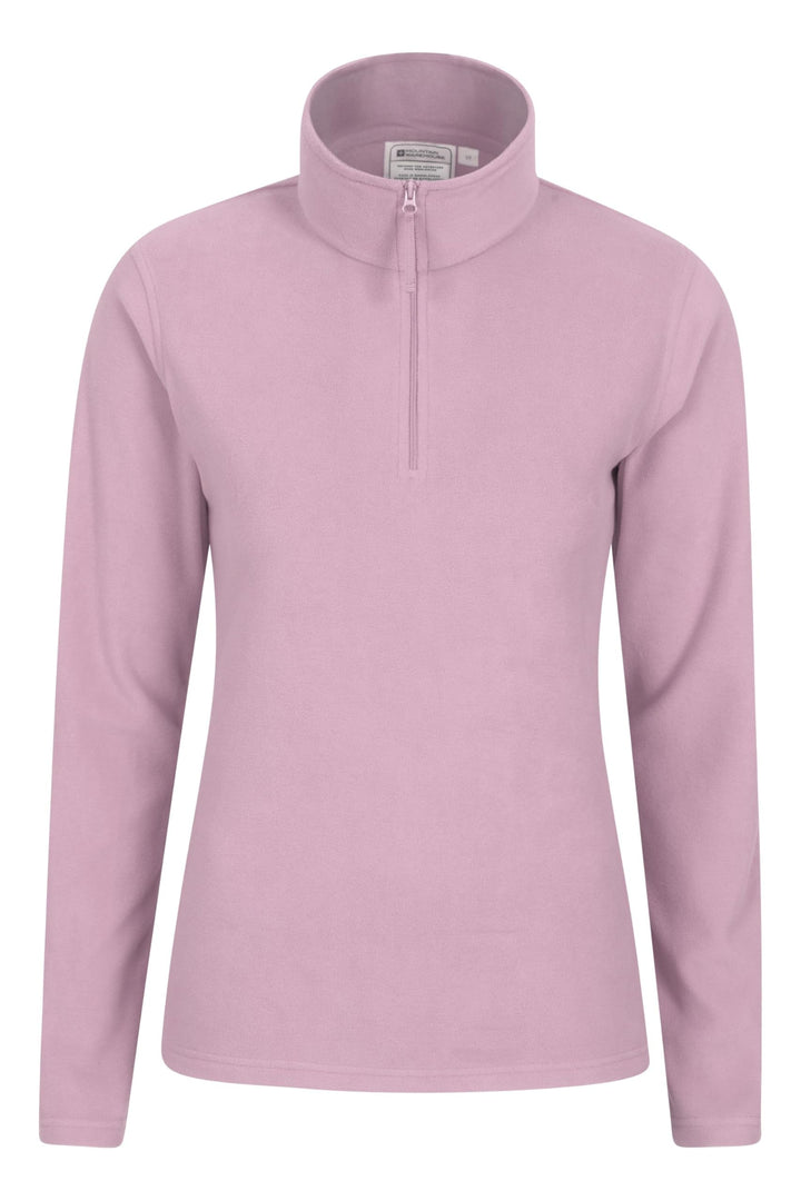 Mountain Warehouse Camber Womens Fleece - Lightweight Ladies Casual Sweater Top, Breathable, Zip Nec