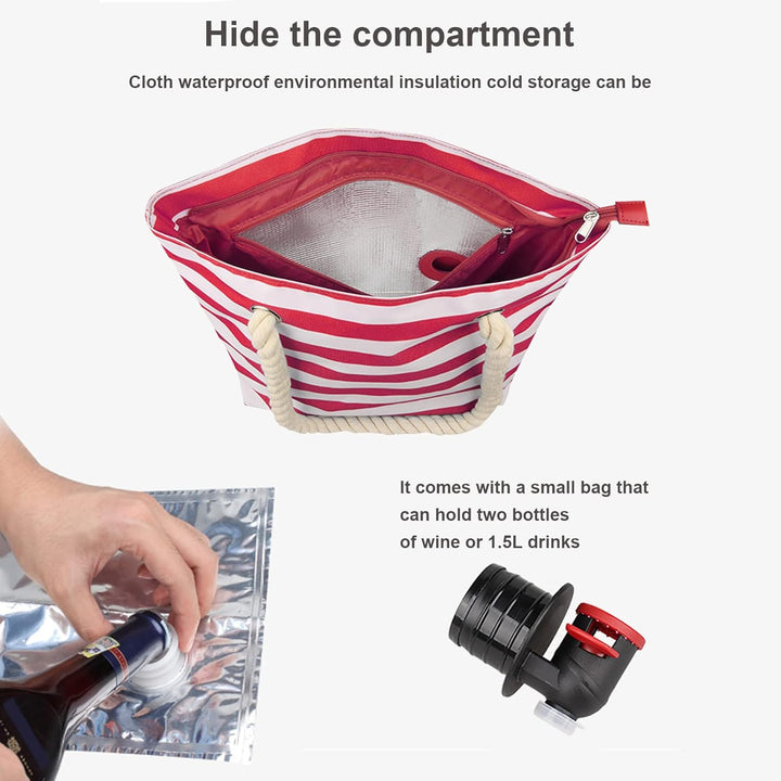 Weintasche mit Getränkespender, auslaufsicher, isoliert, Weinspender, Handtasche mit Weinblasentasch