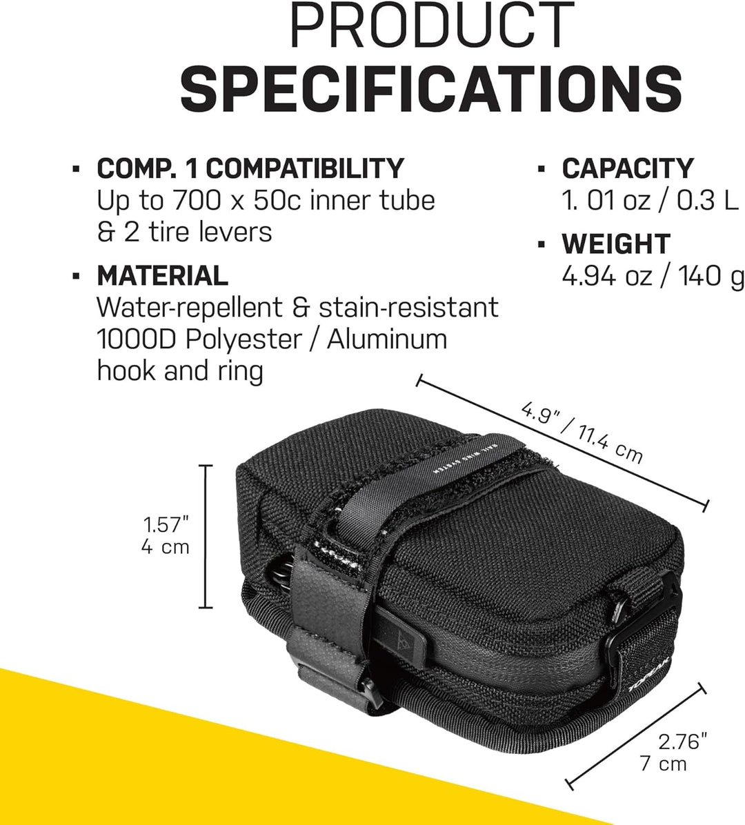 TOPEAK Elementa Sitztasche mit wichtigen Werkzeugen und offenem Zugang – ausklappbares Werkzeugfach,