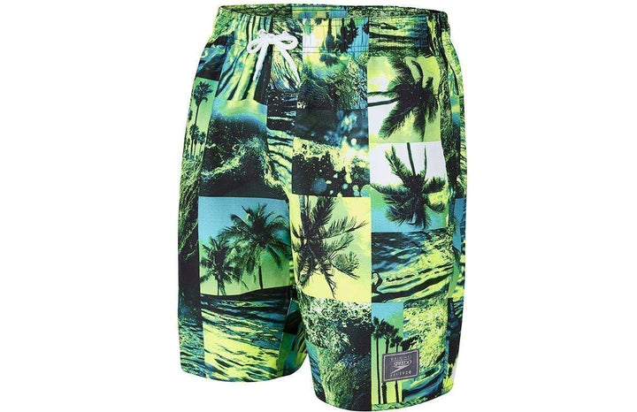 Speedo Herren Freizeit-Watershorts mit Print 18 zoll L Schwarz (Speedo, L Schwarz (Speedo